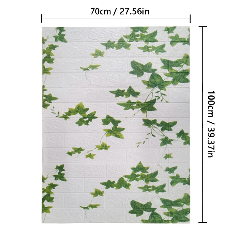 Pixor Various 3D Faux Brick Self Adhesive Vinyl Wallpaper