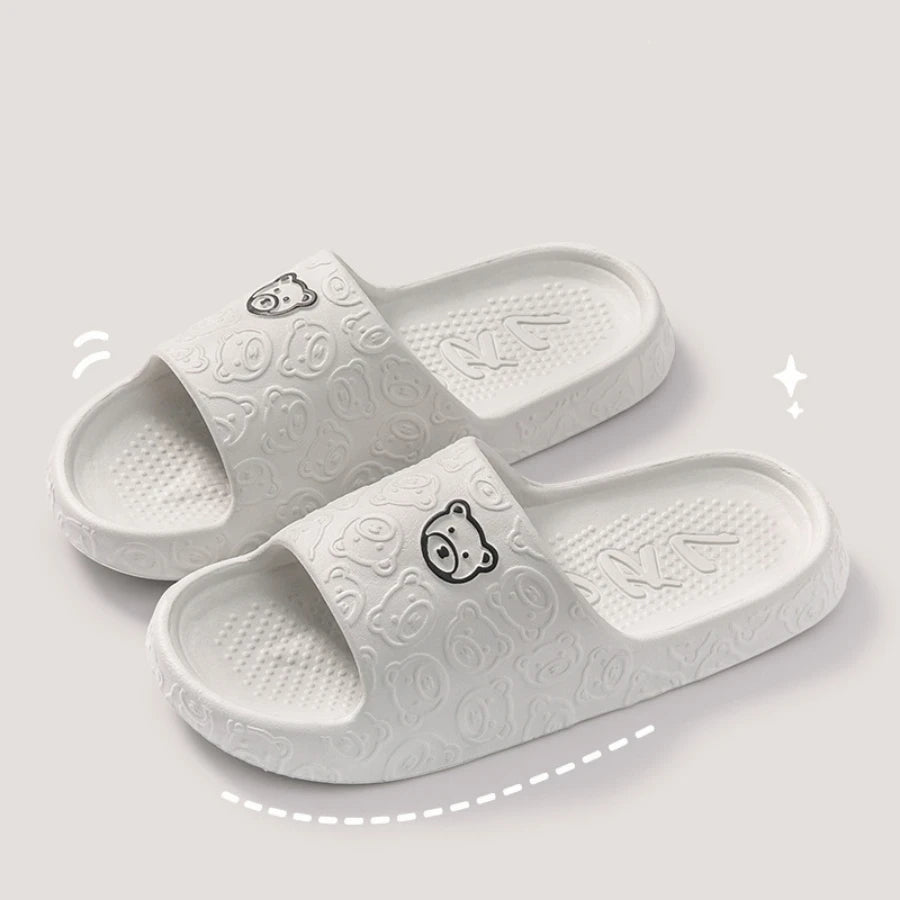 Pixor Fashion Women's Slippers Indoor Soft Sole Cartoon Bear Print