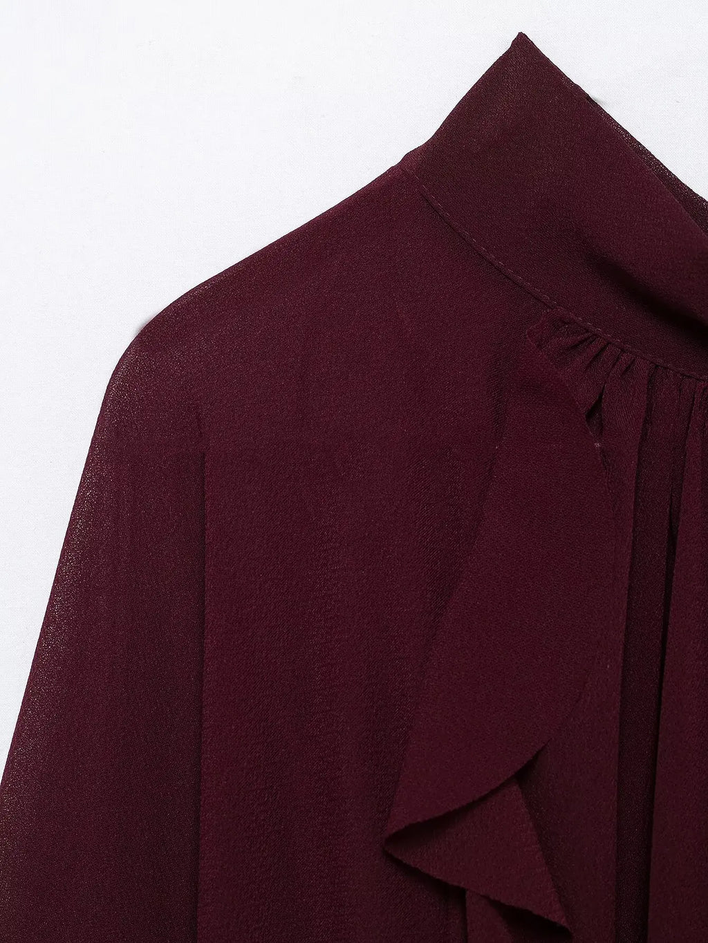 Zevity 2025 Women Fashion Stand Collar Pleat Ruffles Loose Cloak Blouse