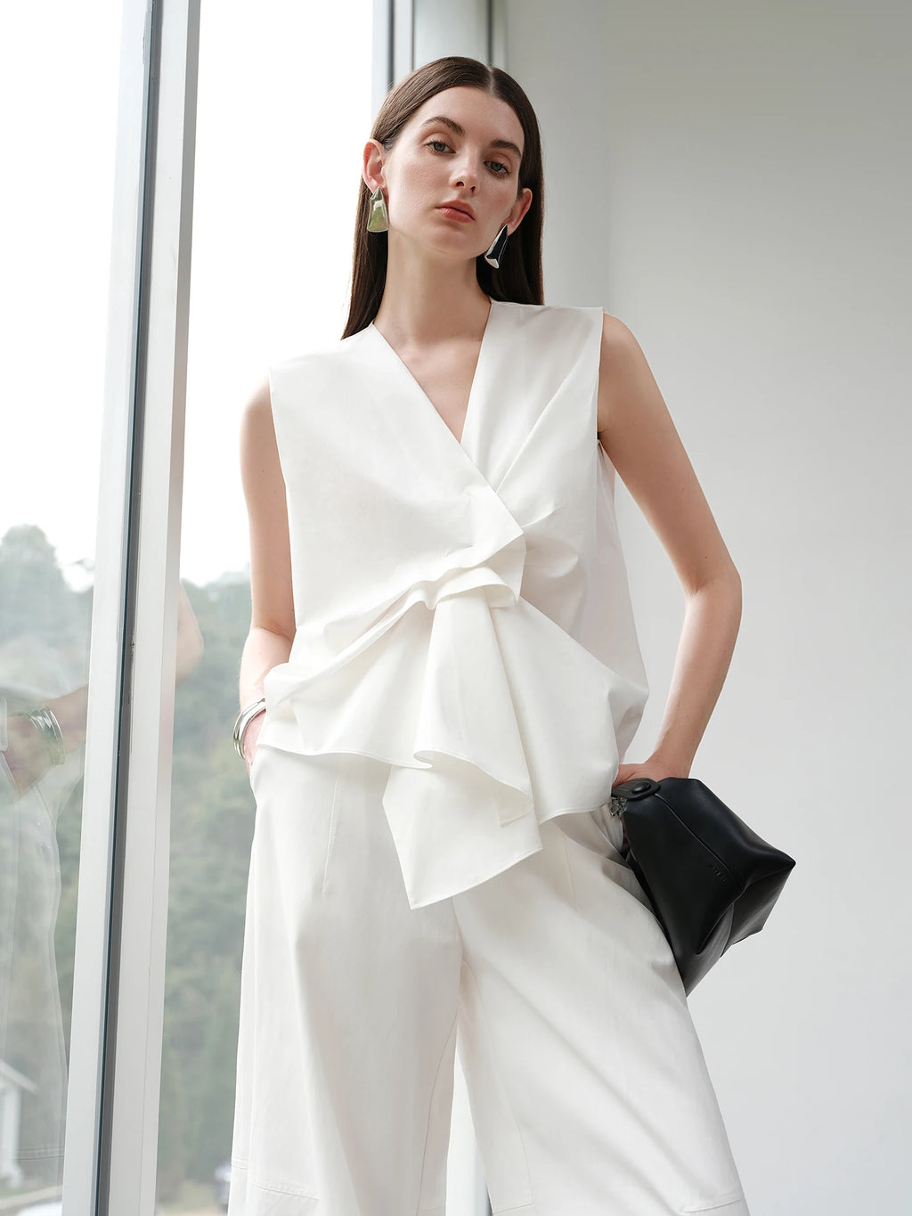 Pixor FSLE【Premium Series】2025 Summer Women's Textured Sleeveless Blouse