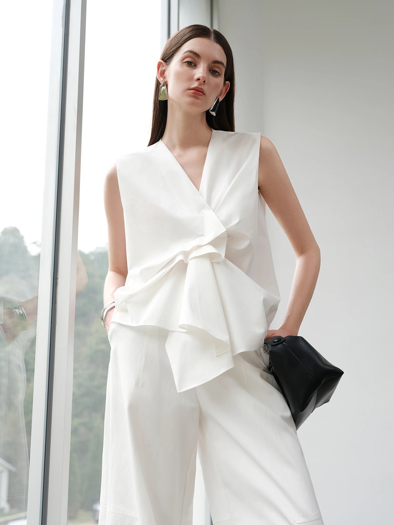 Pixor FSLE【Premium Series】2025 Summer Women's Textured Sleeveless Blouse