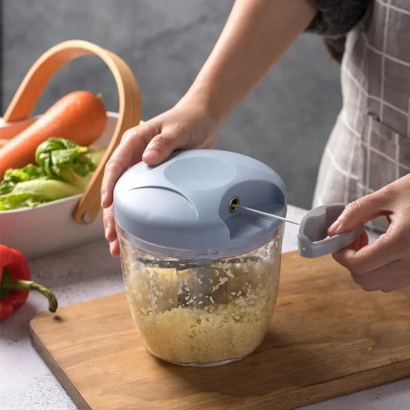 500/900ML Manual Meat Mincer Garlic Chopper Rotate Garlic Press Crusher Vegetable Onion Cutter