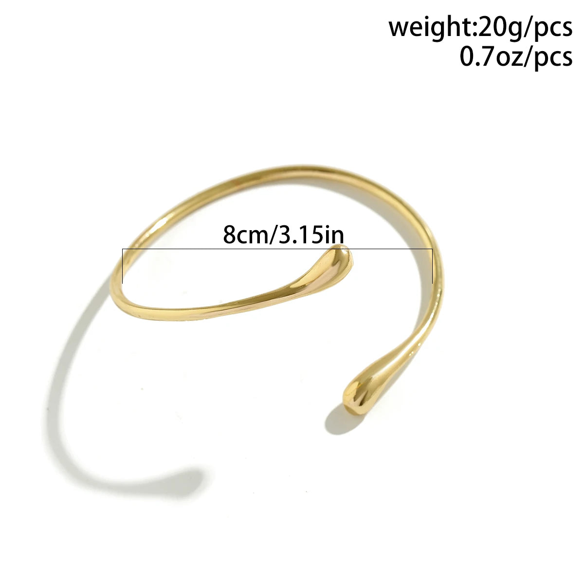 Pixor Ingemark Simple Vintage Water Drop Open Cuff Bangles for Women 2024