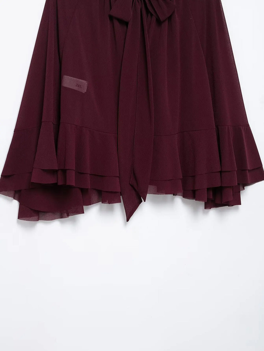 Zevity 2025 Women Fashion Stand Collar Pleat Ruffles Loose Cloak Blouse