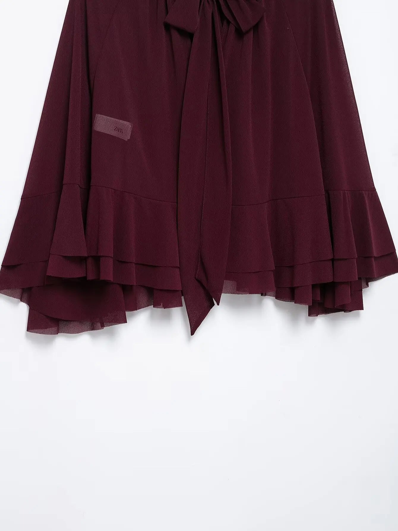 Zevity 2025 Women Fashion Stand Collar Pleat Ruffles Loose Cloak Blouse