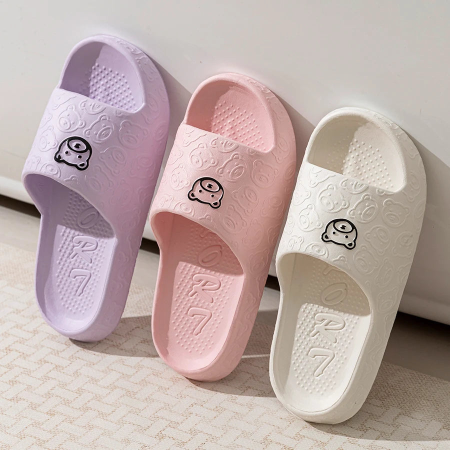 Pixor Fashion Women's Slippers Indoor Soft Sole Cartoon Bear Print