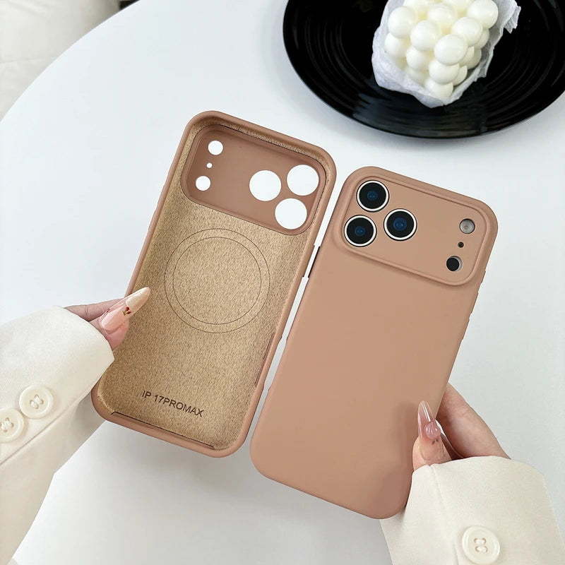 Pixor Magsafe Magnetic Wireless Charging Solid Color Liquid Silicone Phone Case for IPhone 17 Pro Max 17 Air