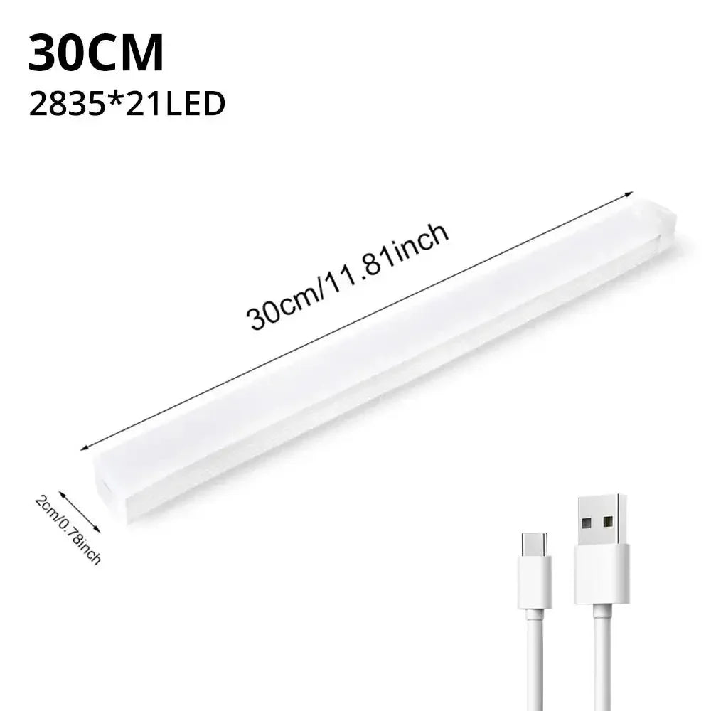 Cabinet Light USB Rechargeable Motion Sensor LED Bar Light Induction Night Light Portable Kitchen