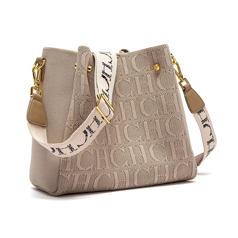 Pixor Crossbody Elegant Design Sense Letters Drawstring Design Brand Women's Bag