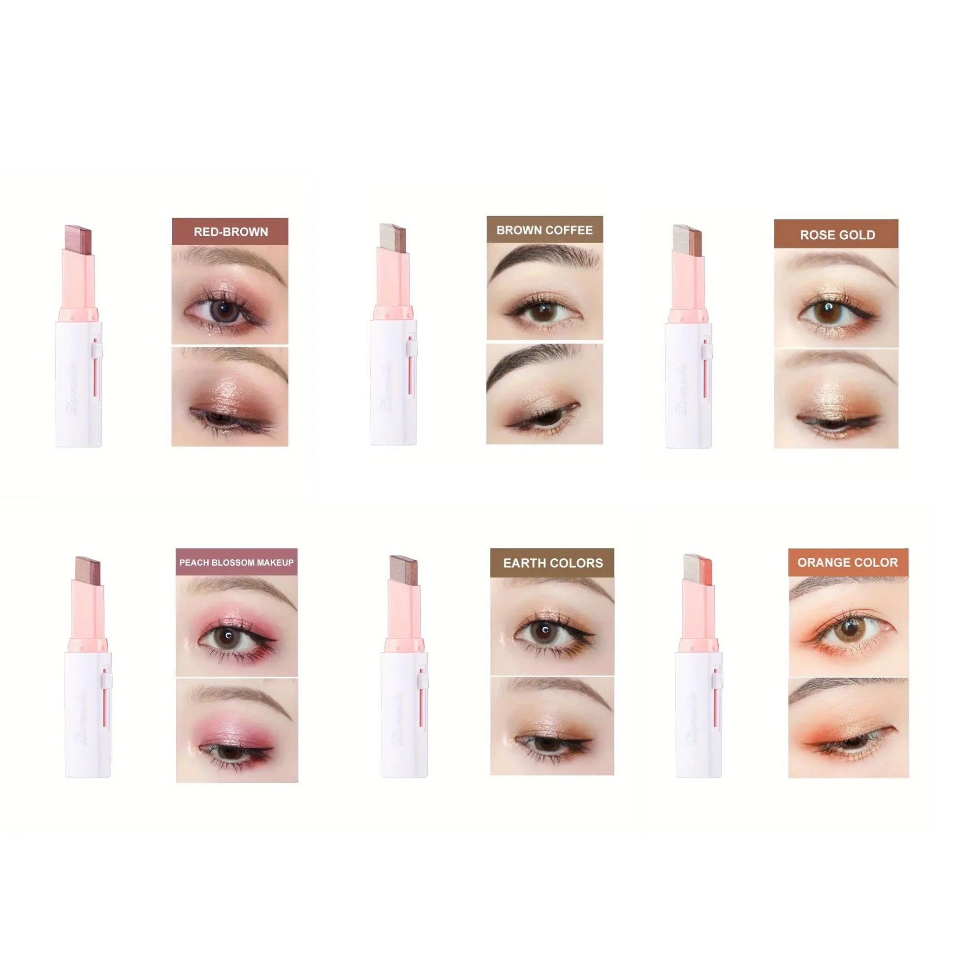 Pixor Two Color Gradient Eye Shadow Stick Three Dimensional Natural