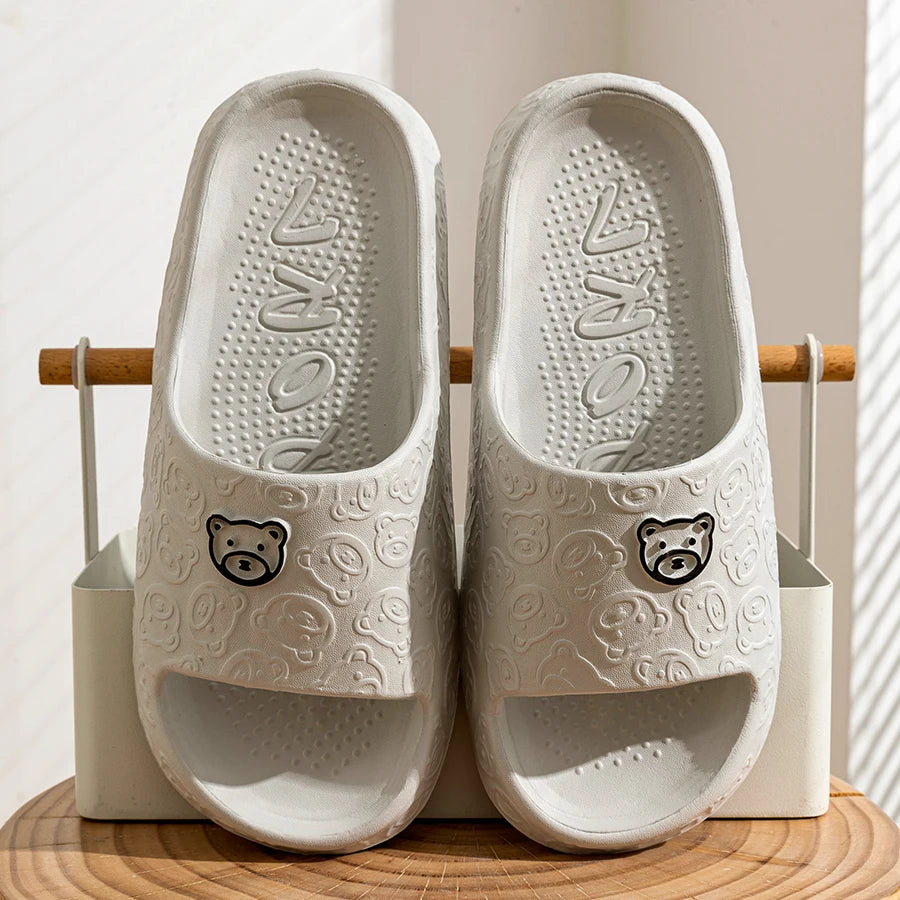 Pixor Women's Slippers Printting Cute Bear Cartoon Sandals