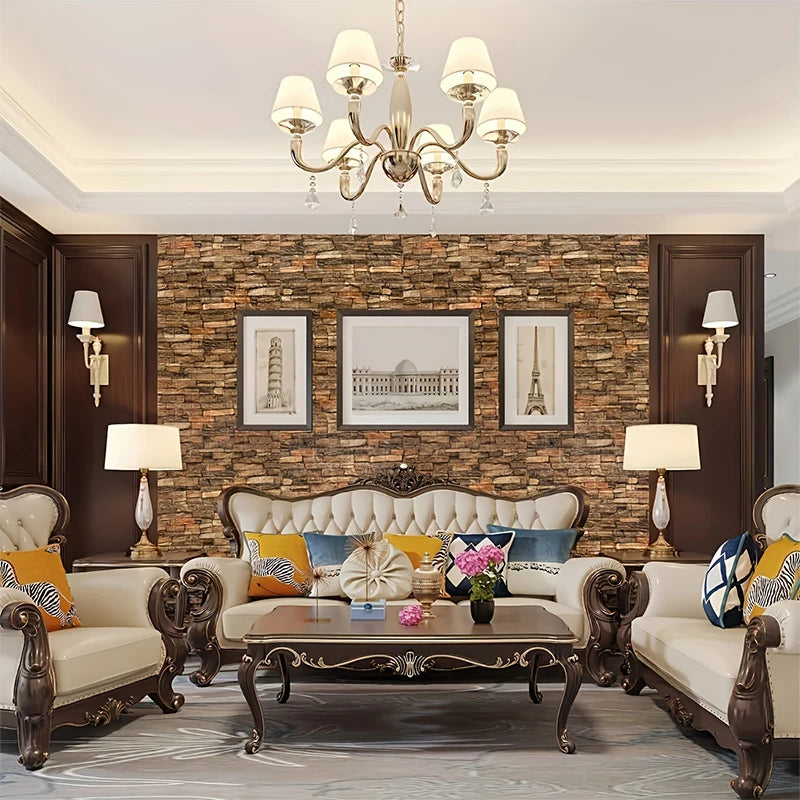 Pixor Various 3D Faux Brick Self Adhesive Vinyl Wallpaper