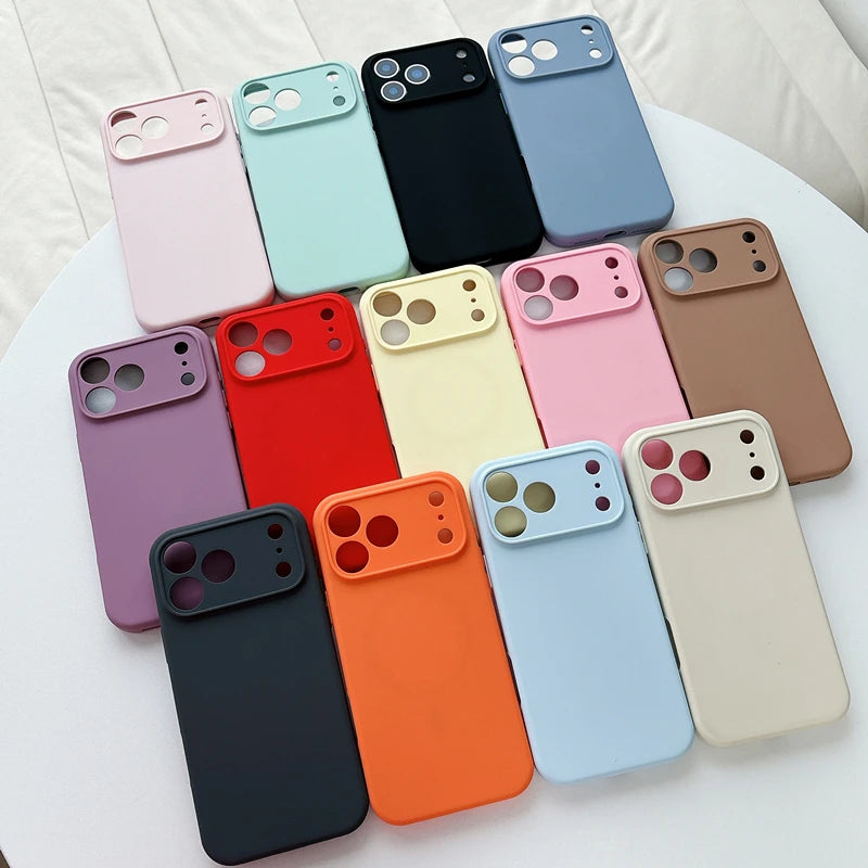 Pixor Magsafe Magnetic Wireless Charging Solid Color Liquid Silicone Phone Case for IPhone 17 Pro Max 17 Air