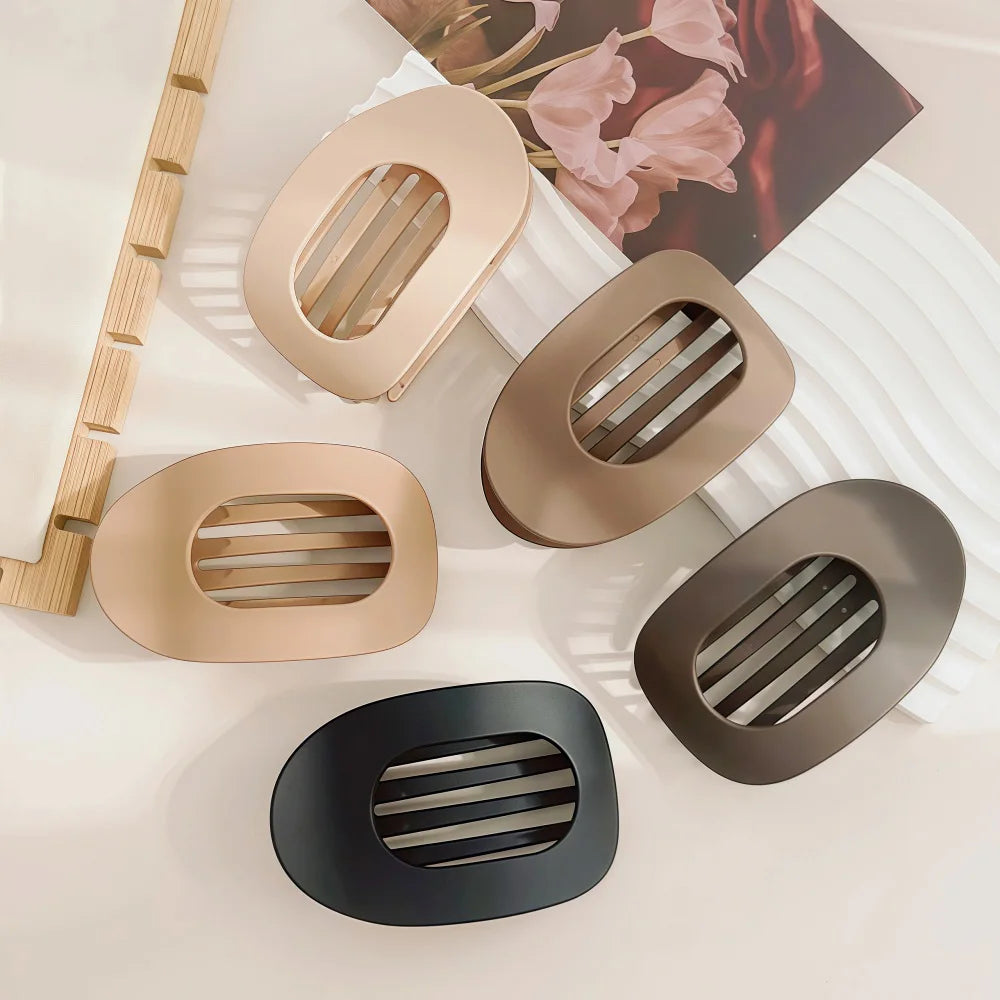 Pixor Fashion Oval Hair Claw Clip for Women New Design Leopard Matte