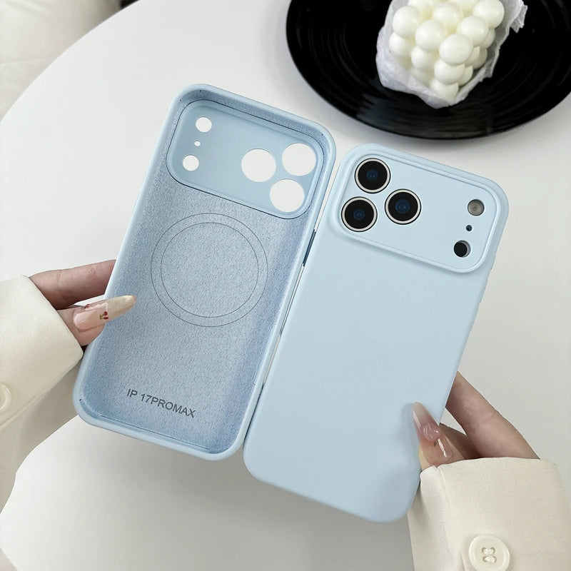 Pixor Magsafe Magnetic Wireless Charging Solid Color Liquid Silicone Phone Case for IPhone 17 Pro Max 17 Air