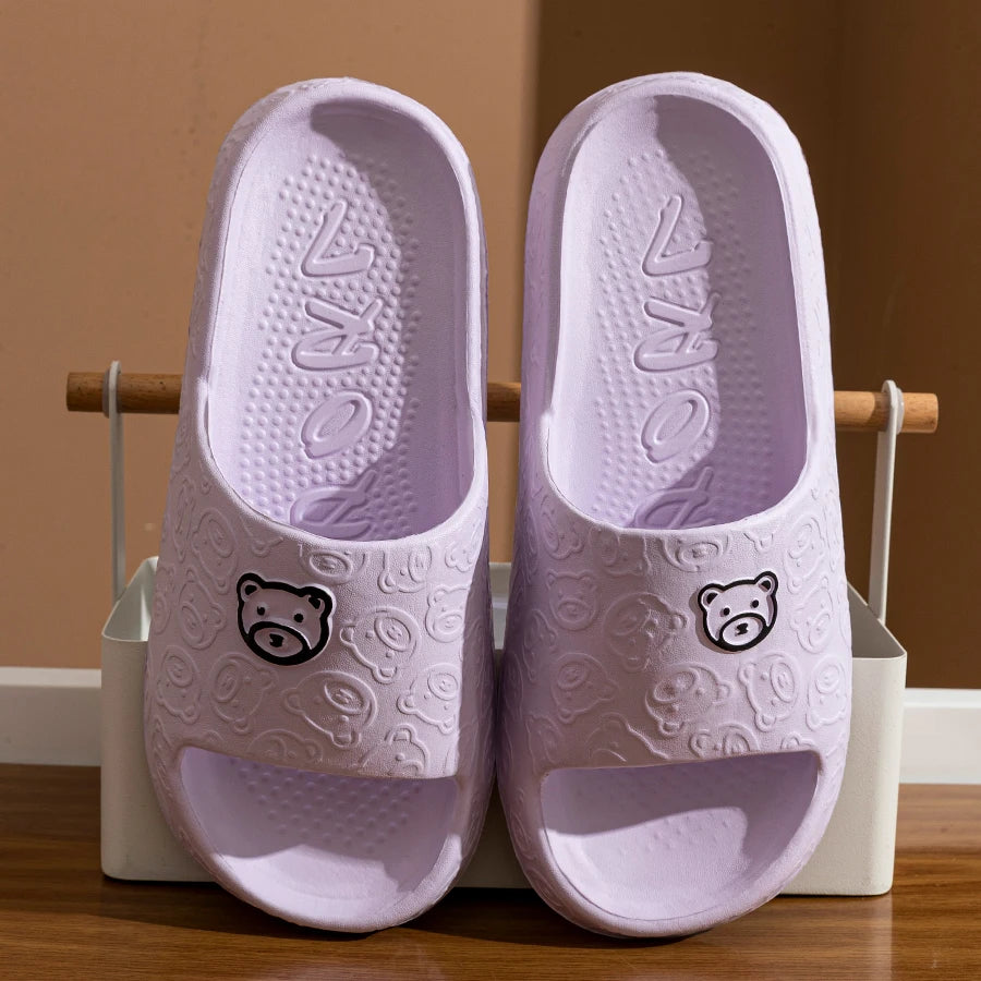 Pixor Women's Slippers Printting Cute Bear Cartoon Sandals