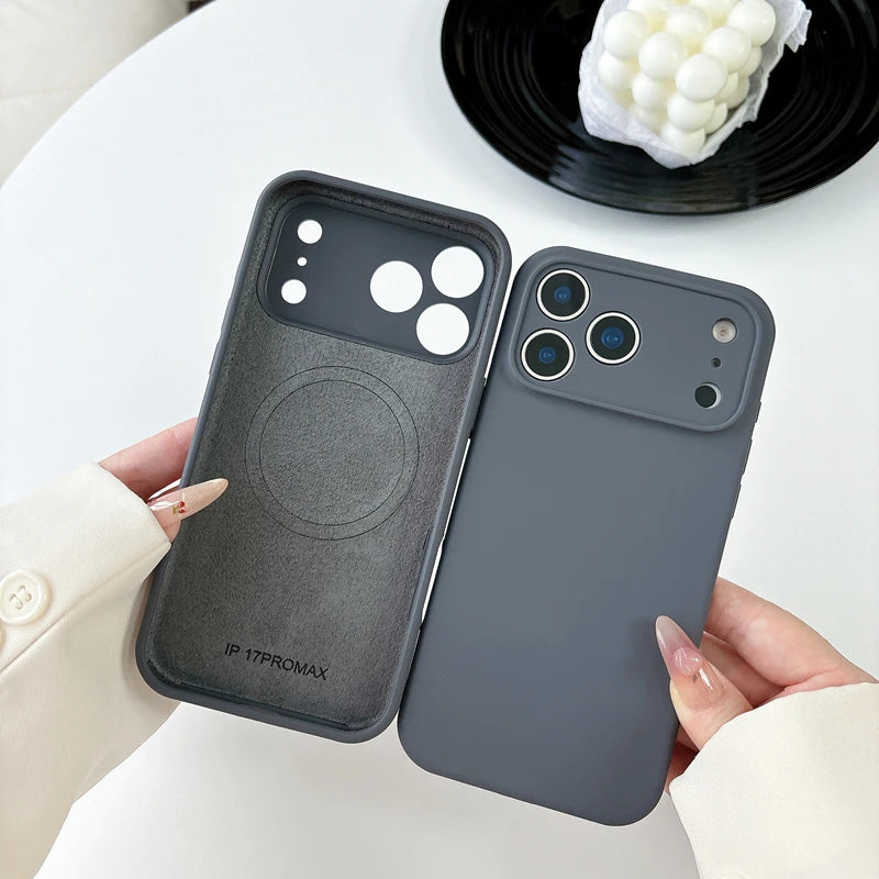 Pixor Magsafe Magnetic Wireless Charging Solid Color Liquid Silicone Phone Case for IPhone 17 Pro Max 17 Air