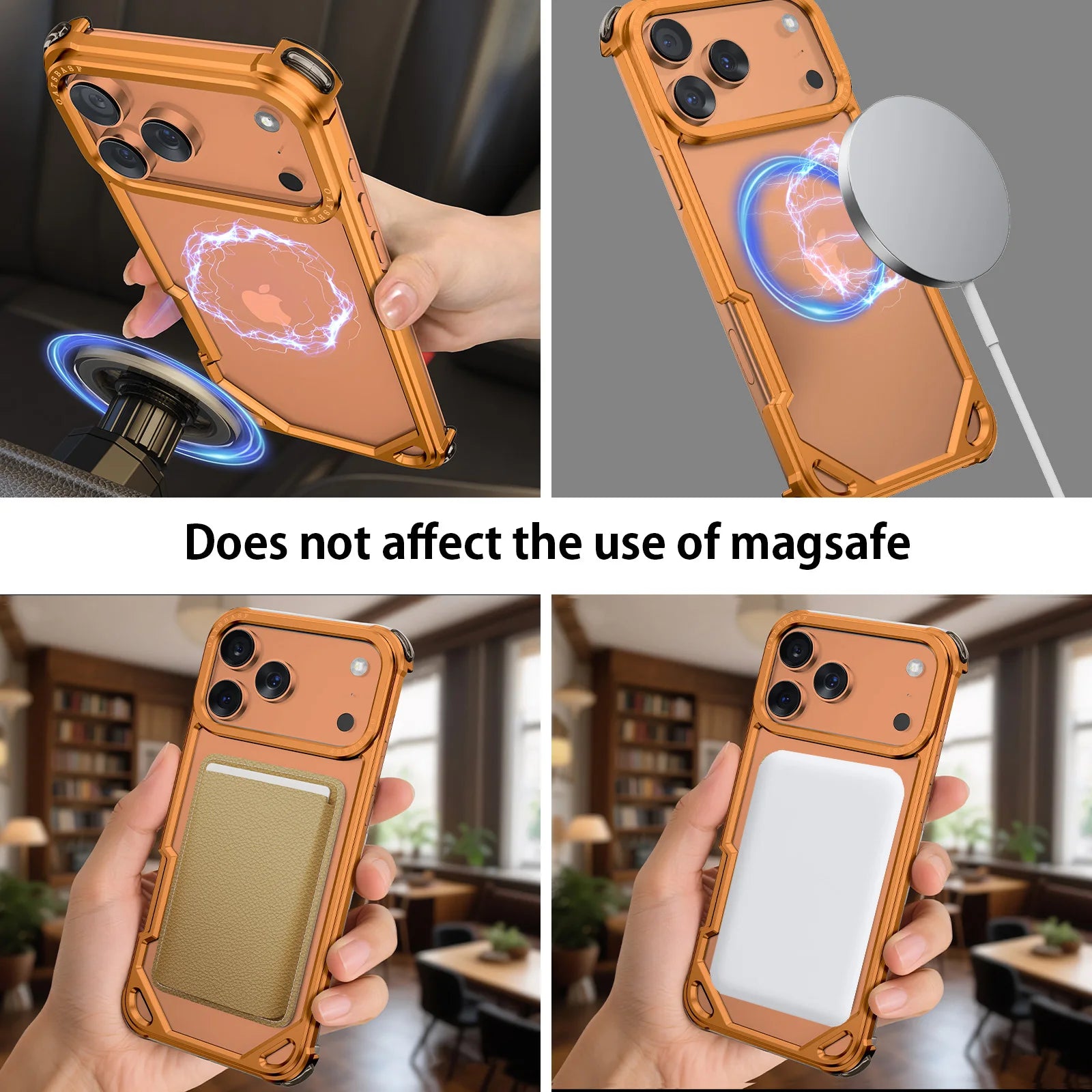 Pixor Eary for iPhone 17 Pro Max 17 Air Phone Case Aluminum Alloy Metal Frameless Shells