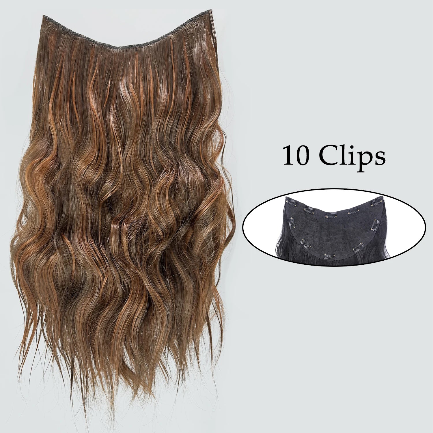 Pixor Synthetic 5 Clip In Hair Extensions Long Straight Hairstyle Hairpiece Black Brown Blonde Fake Hair For Women