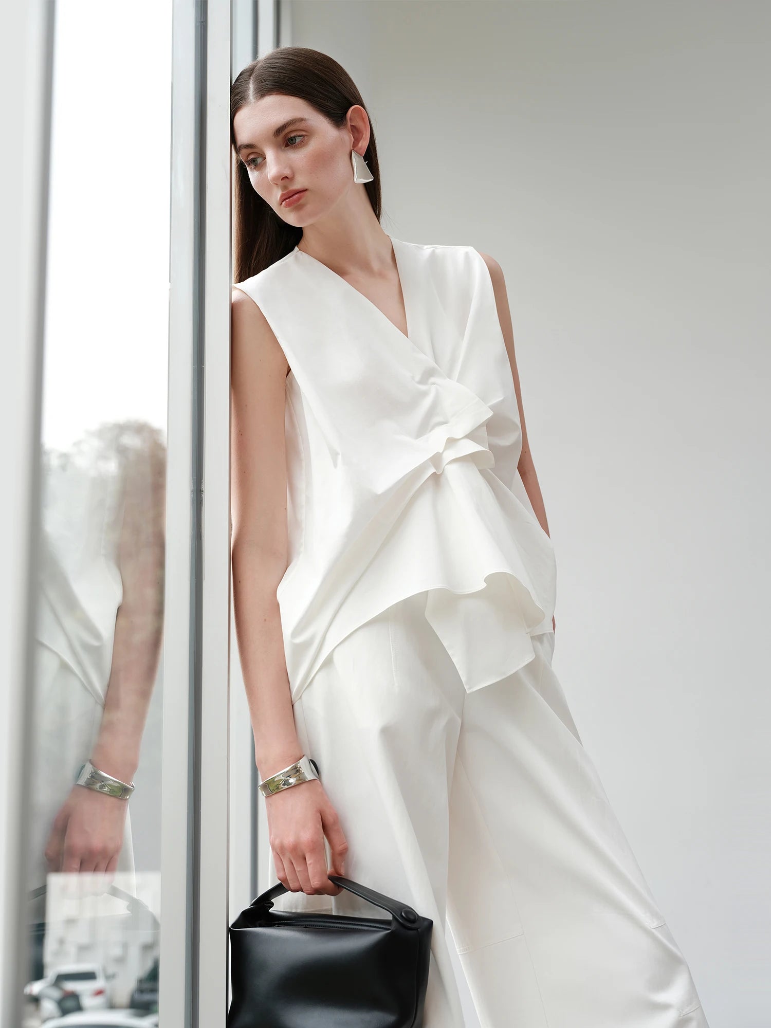 Pixor FSLE【Premium Series】2025 Summer Women's Textured Sleeveless Blouse