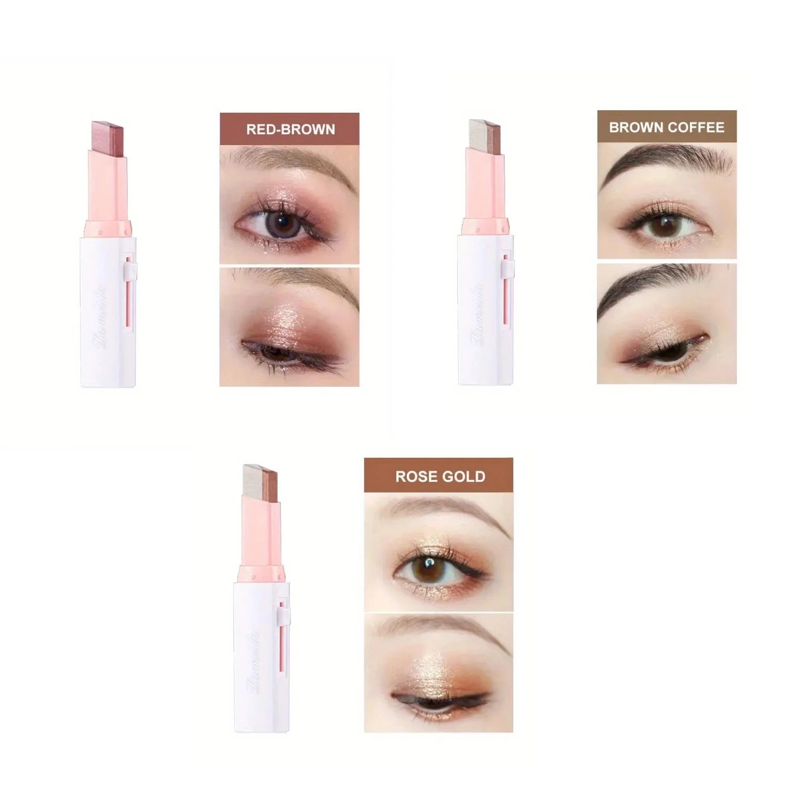 Pixor Two Color Gradient Eye Shadow Stick Three Dimensional Natural