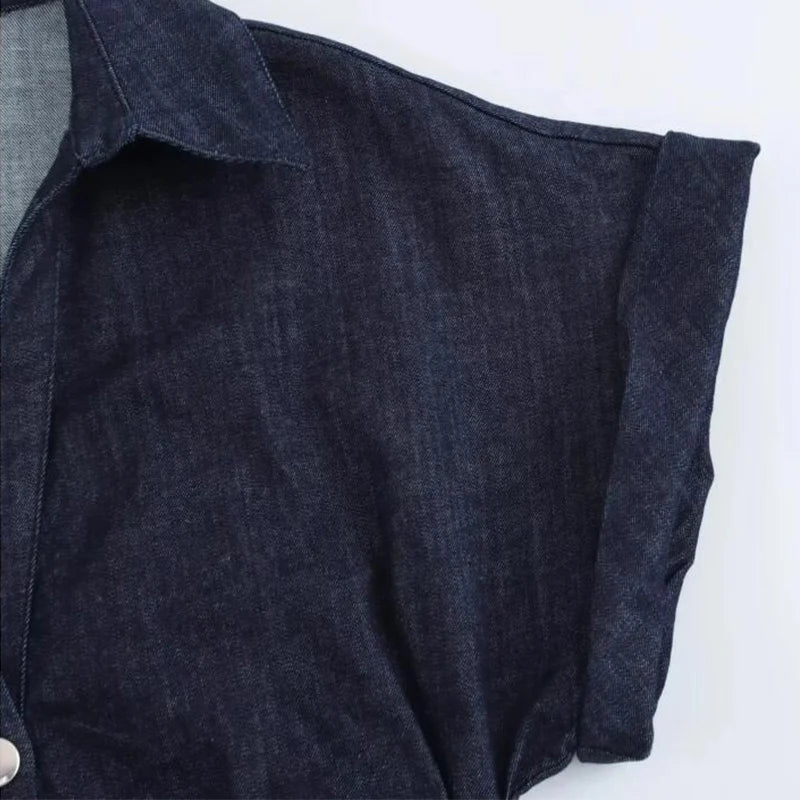 Pixor Denim Dress Women's Spring Summer Casual Long Dresses For Women 2025