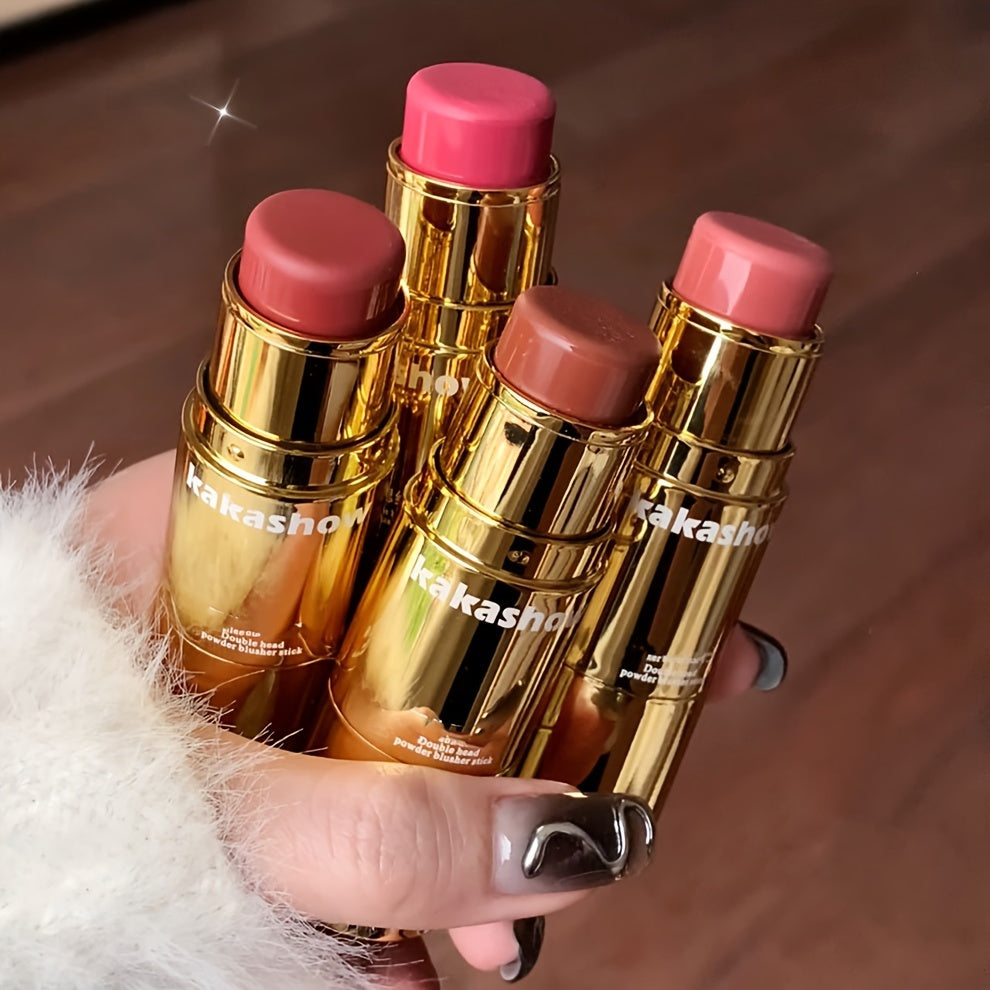 Pixor Waterproof Dual-Ended Blush Stick - Matte Finish, Buildable Coverage for All Skin Tones