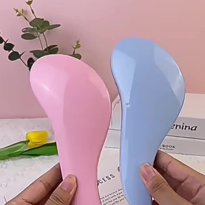 Pixor 1pc Ergonomic Anti-Static Hair Brush with Cushioned Handle & Scalp Massager - Detangling Brush with Soft Nylon-like Design