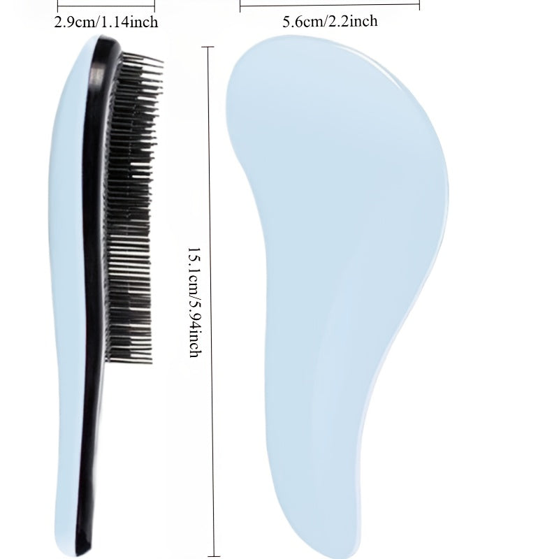 Pixor 1pc Ergonomic Anti-Static Hair Brush with Cushioned Handle & Scalp Massager - Detangling Brush with Soft Nylon-like Design