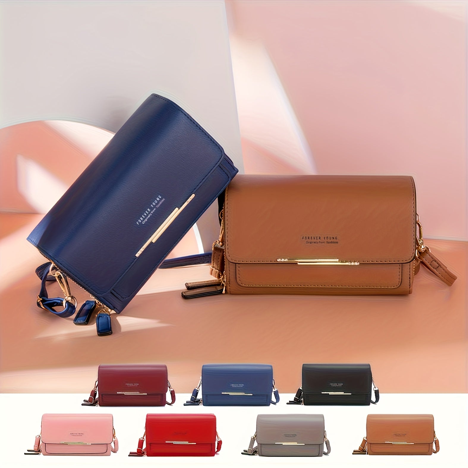 Pixor Fashionable Shoulder Bag, Coin Purse, Equipped with RFID Protection