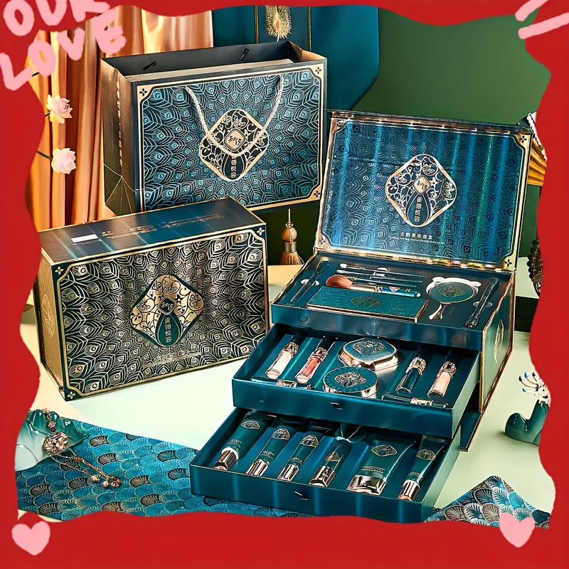 Pixor High End Luxury Makeup And Skincare Gift Box Set Of 23pcs, Complete Set Of Skincare, Makeup And Beauty Tools