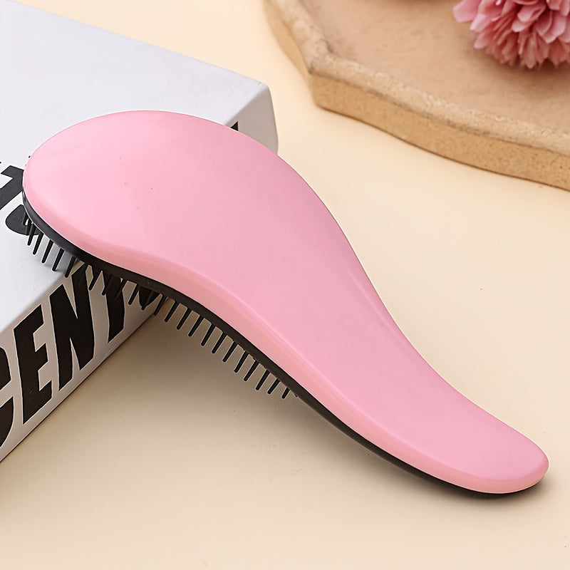 Pixor 1pc Ergonomic Anti-Static Hair Brush with Cushioned Handle & Scalp Massager - Detangling Brush with Soft Nylon-like Design