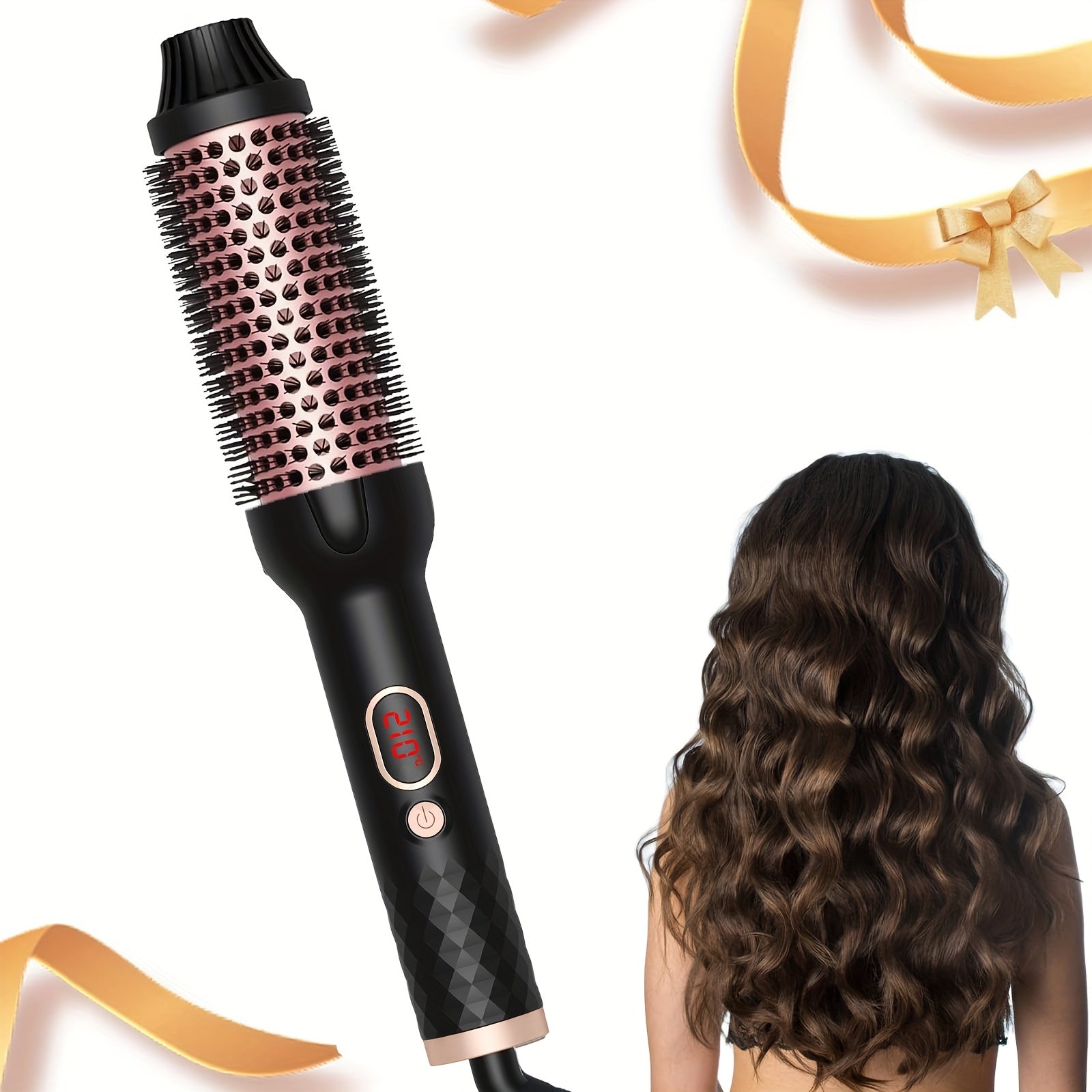 Pixor 3-In-1 Ceramic Hair Curler, Heated Round Brush, All-In-One Thermal Hot Air Brush |Ceramic Brush|