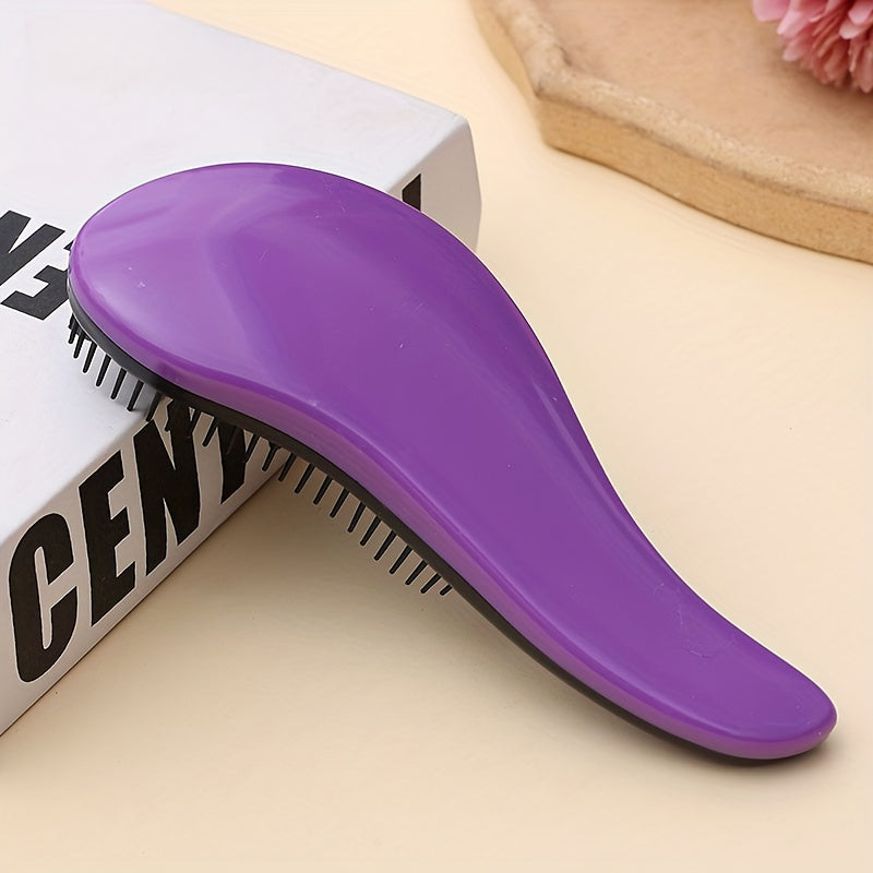 Pixor 1pc Ergonomic Anti-Static Hair Brush with Cushioned Handle & Scalp Massager - Detangling Brush with Soft Nylon-like Design