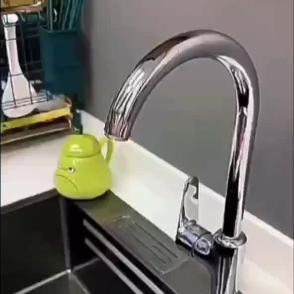 Pixor Multi-Function Faucet Adapter with 3-Speed Waterfall Flow, Rotatable Spray Head